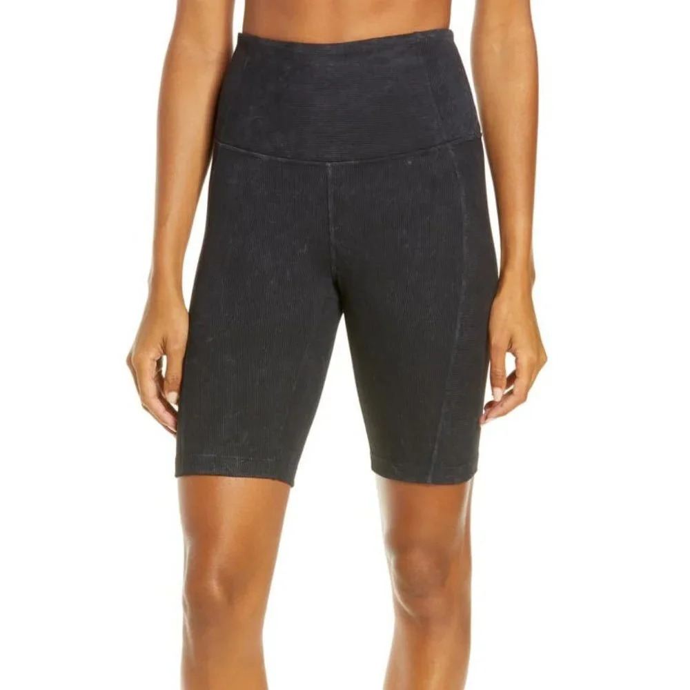 New Zella Snow Wash Rib Biker Shorts Size XS